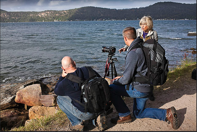 Photos of Esther Beaton during Day Safari workshop, Hawkesbury River and Brooklyn, NSW. (Complimentary photos by Mike Funnell- Flickr)